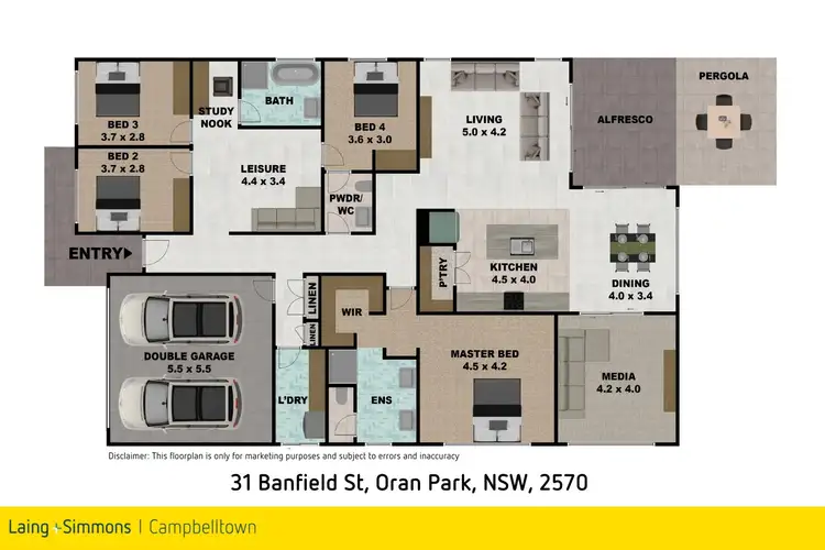 Floorplan of Homely house listing, 31 Banfield Drive, Oran Park NSW 2570