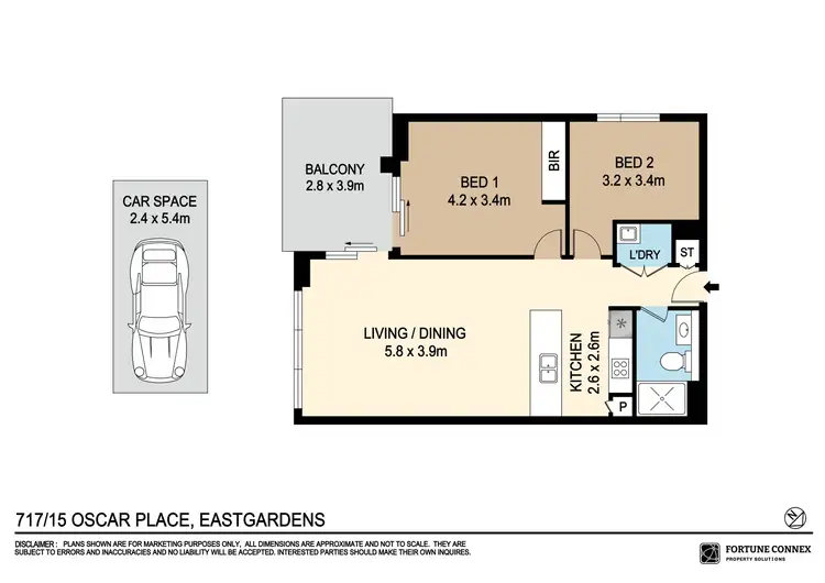 Floorplan of Homely apartment listing, 717/15 Oscar Place, Eastgardens NSW 2036