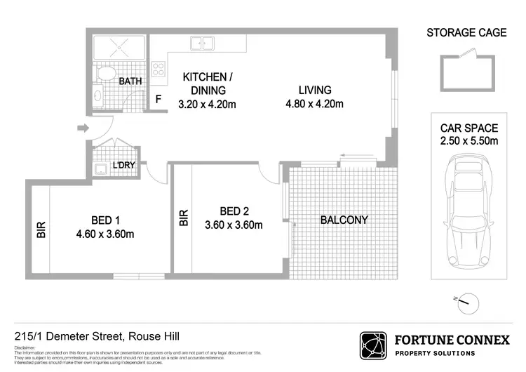 Floorplan of Homely apartment listing, A215/1 Demeter Street, Rouse Hill NSW 2155