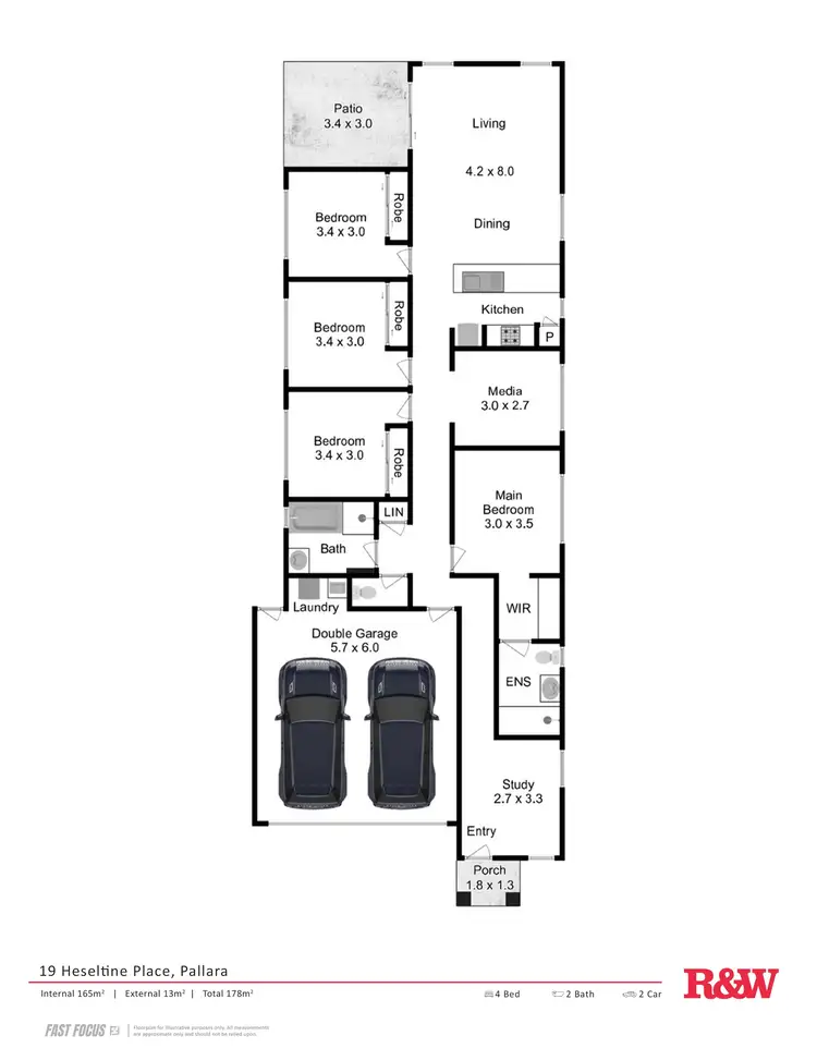 Floorplan of Homely house listing, 19 Heseltine Place, Pallara QLD 4110