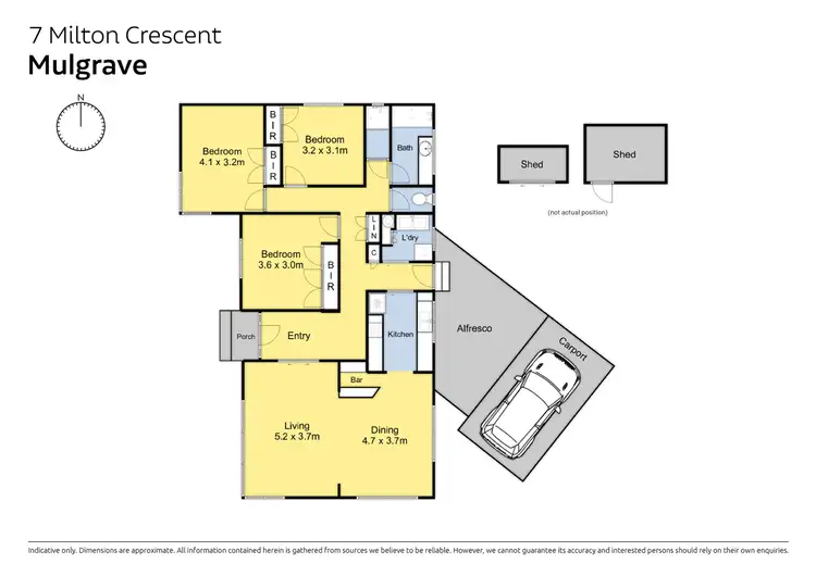 Floorplan of Homely house listing, 7 Milton Crescent, Mulgrave VIC 3170