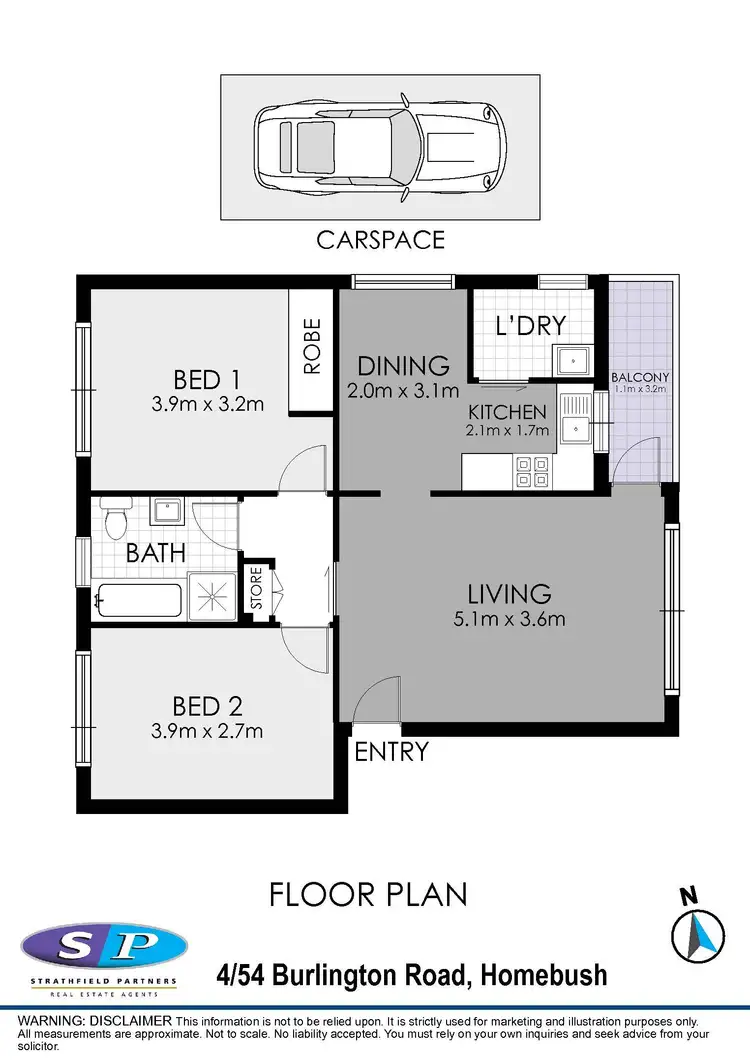 Floorplan of Homely apartment listing, 4/54 Burlington Road, Homebush NSW 2140