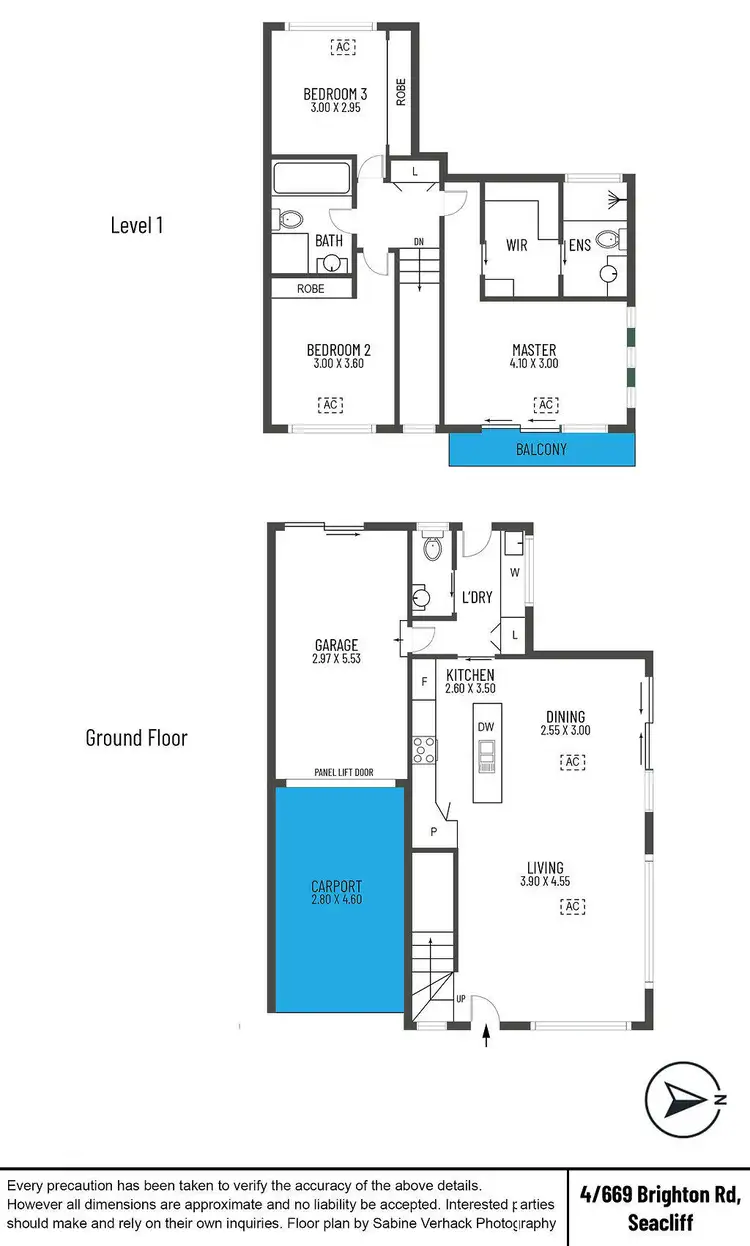 Floorplan of Homely townhouse listing, 4/669 Brighton Road, Seacliff SA 5049