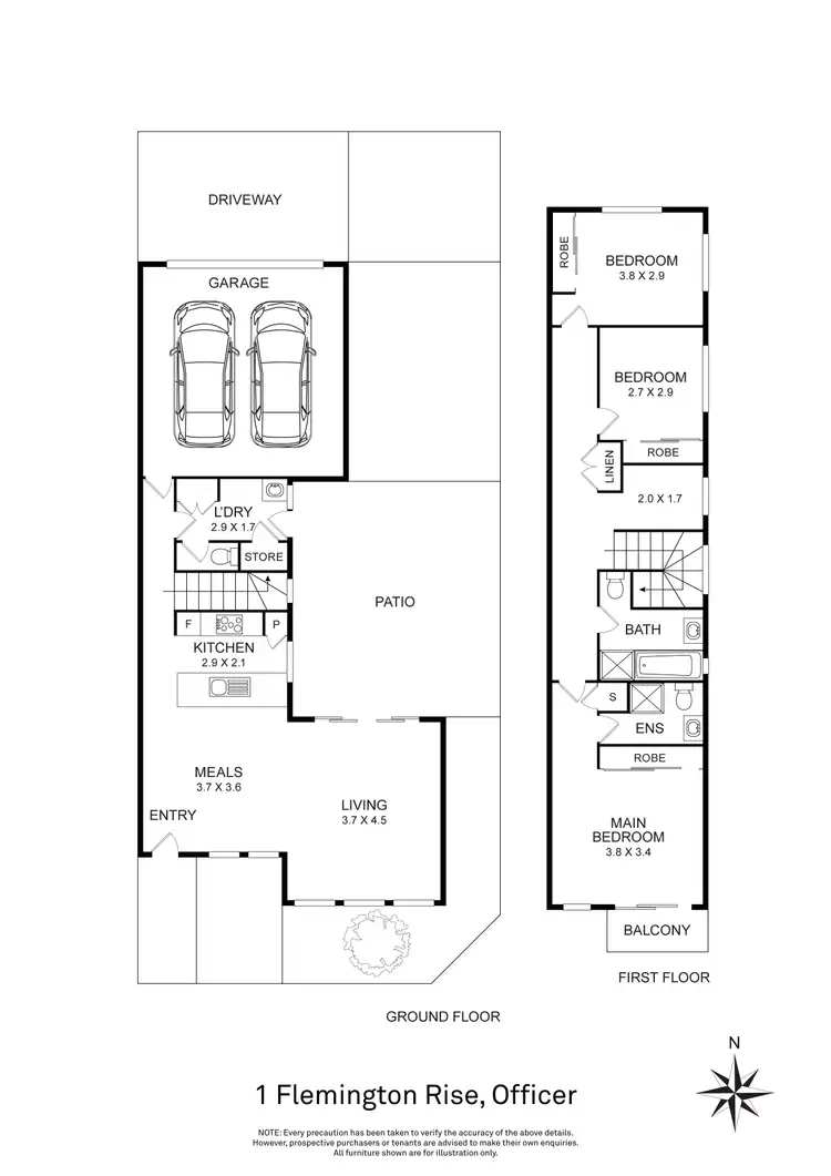 Floorplan of Homely house listing, 1 Flemington Rise, Officer VIC 3809