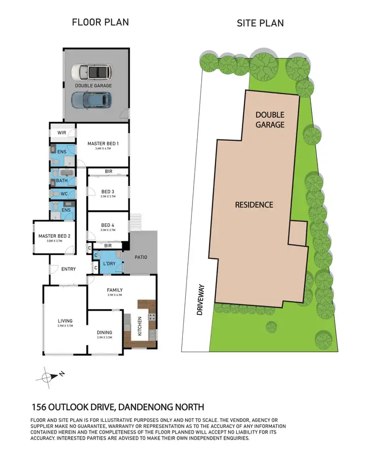 Floorplan of Homely house listing, 156 Outlook Drive, Dandenong North VIC 3175