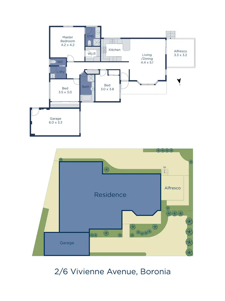 Floorplan of Homely unit listing, 2/6 Vivienne Avenue, Boronia VIC 3155