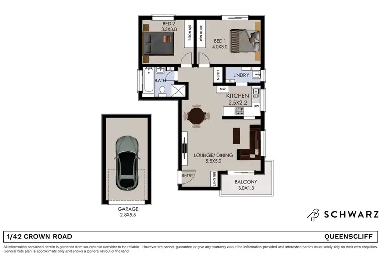 Floorplan of Homely unit listing, 1/42 Crown Road, Queenscliff NSW 2096