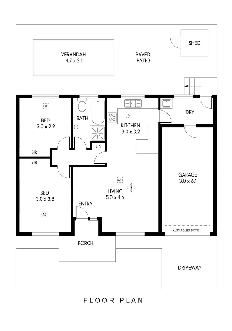 Floorplan of Homely unit listing, 10/61 Reservoir Road, Hope Valley SA 5090