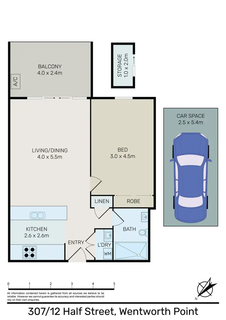 Floorplan of Homely apartment listing, 307/12 Half Street, Wentworth Point NSW 2127