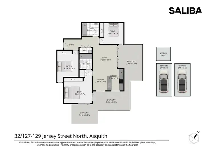 Floorplan of Homely unit listing, 32/127-129 Jersey Street North, Asquith NSW 2077