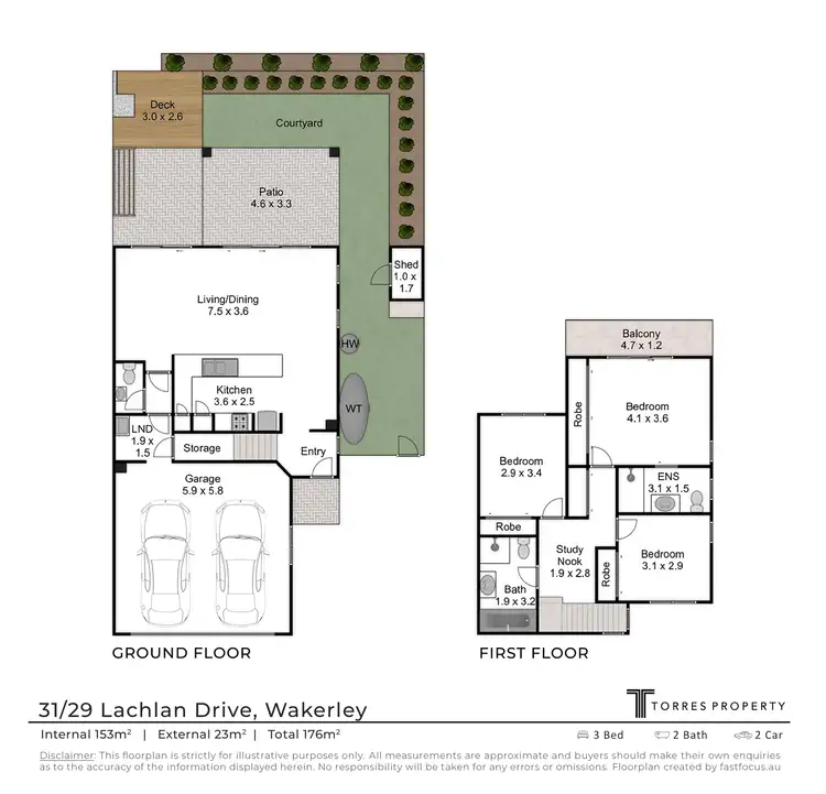 Floorplan of Homely townhouse listing, 31/29 Lachlan Drive, Wakerley QLD 4154