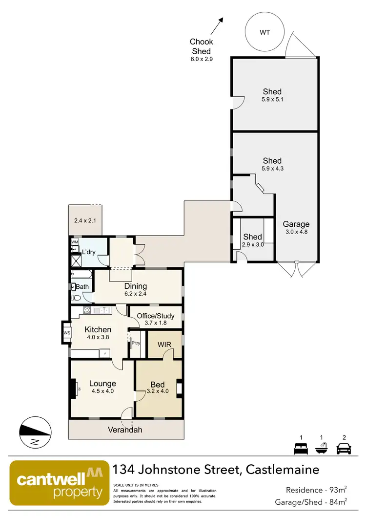 Floorplan of Homely house listing, 134 Johnstone Street, Castlemaine VIC 3450
