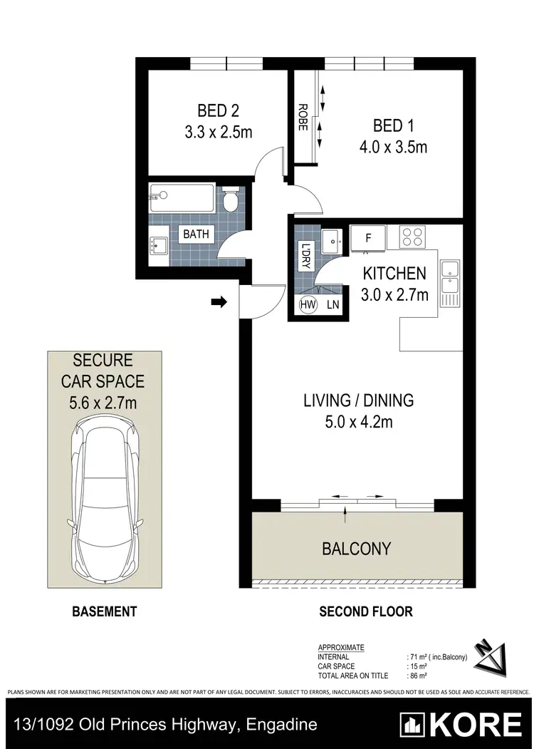 Floorplan of Homely apartment listing, 13/1092 Old Princes Highway, Engadine NSW 2233