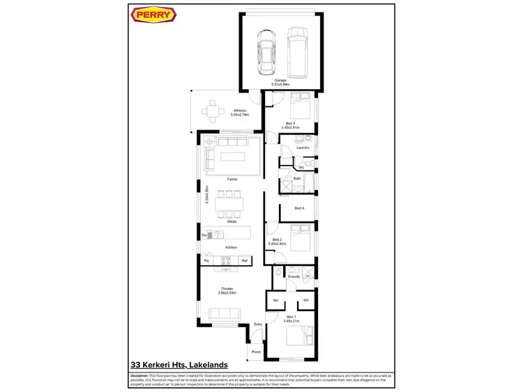 Floorplan of Homely house listing, 33 Kerkeri Heights, Lakelands WA 6180