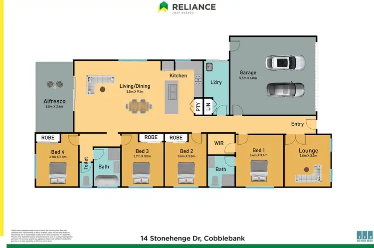 Floorplan of Homely house listing, 14 Stonehenge Drive, Cobblebank VIC 3338