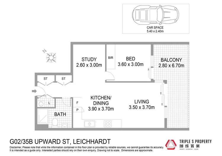 Floorplan of Homely apartment listing, G02/35B Upward Street, Leichhardt NSW 2040