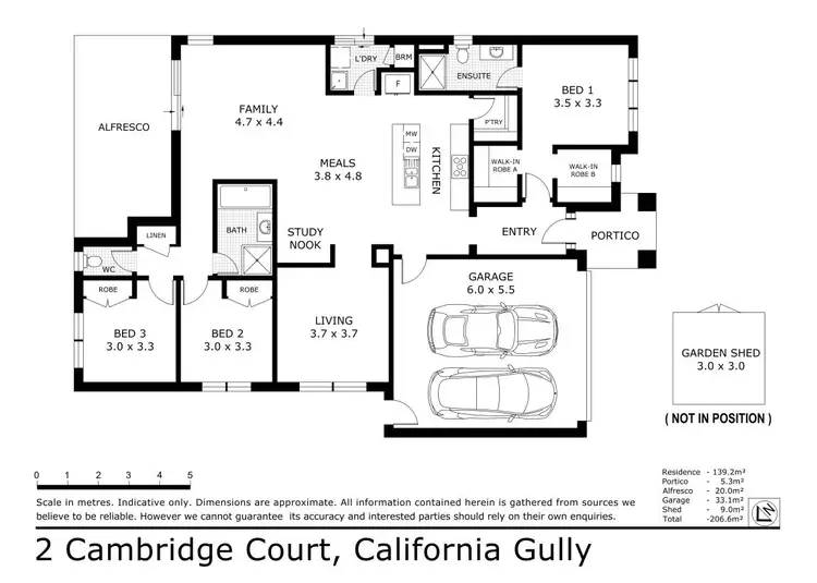 Floorplan of Homely house listing, 2 Cambridge Court, California Gully VIC 3556