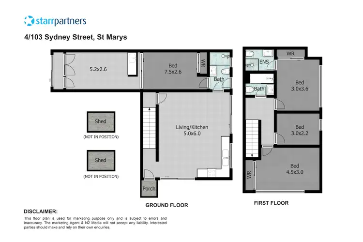 Floorplan of Homely townhouse listing, 4/103 Sydney Street, St Marys NSW 2760