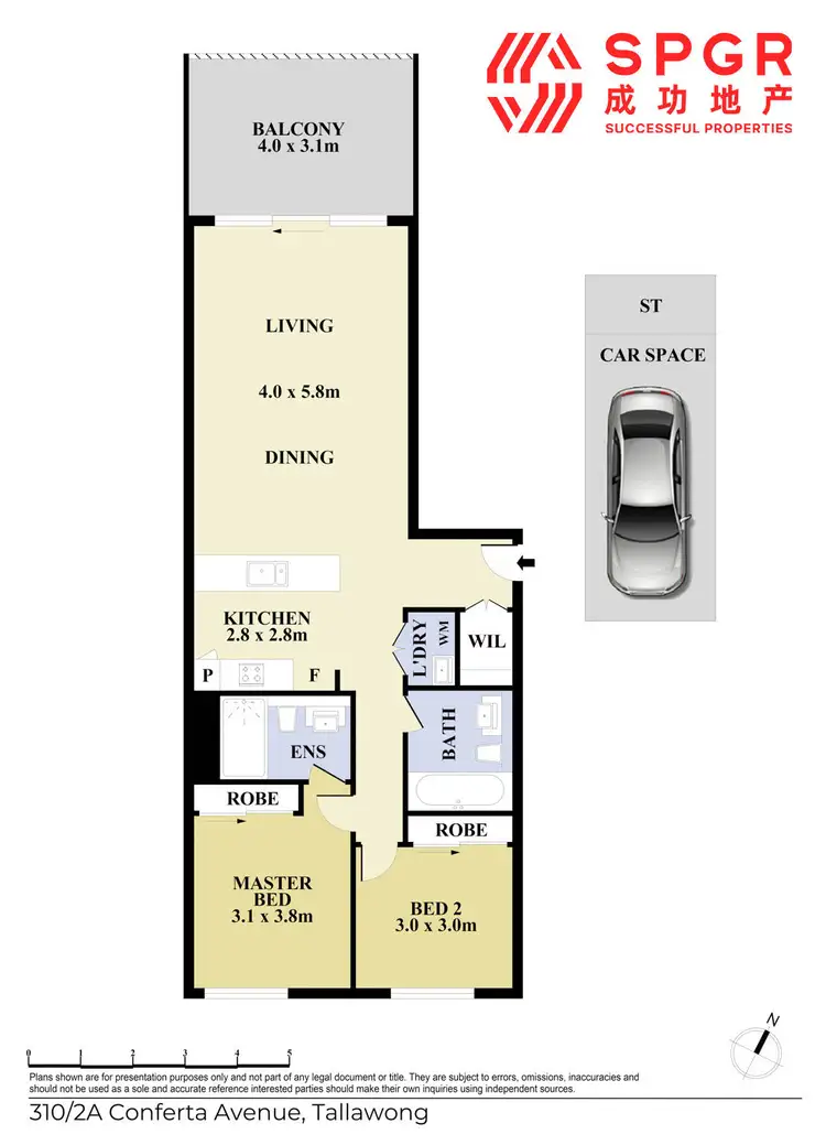 Floorplan of Homely apartment listing, 310/2A Conferta Avenue, Tallawong NSW 2762