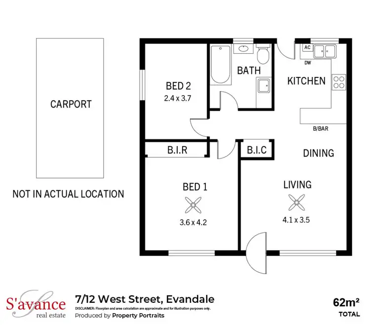 Floorplan of Homely unit listing, 7/12 West Street, Evandale SA 5069