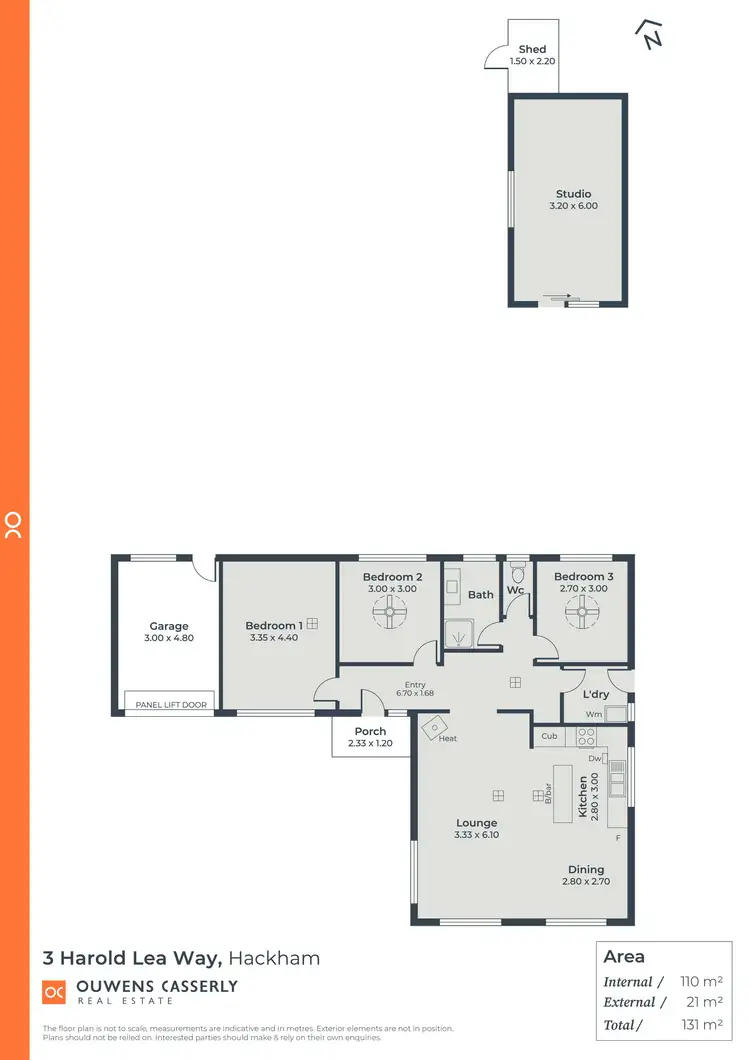 Floorplan of Homely house listing, 3 Harold Lea Way, Hackham SA 5163