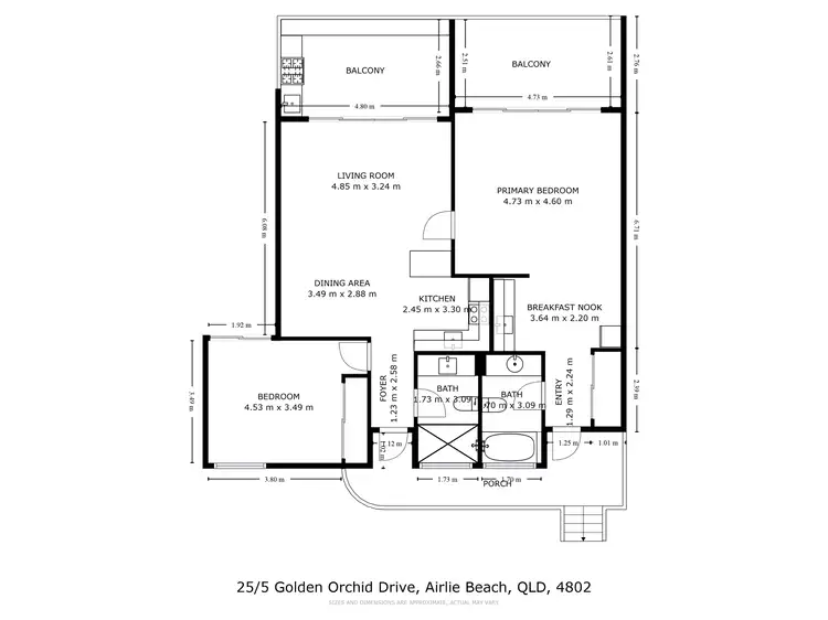 Floorplan of Homely unit listing, 25/25A/5 Golden Orchid Drive, Airlie Beach QLD 4802