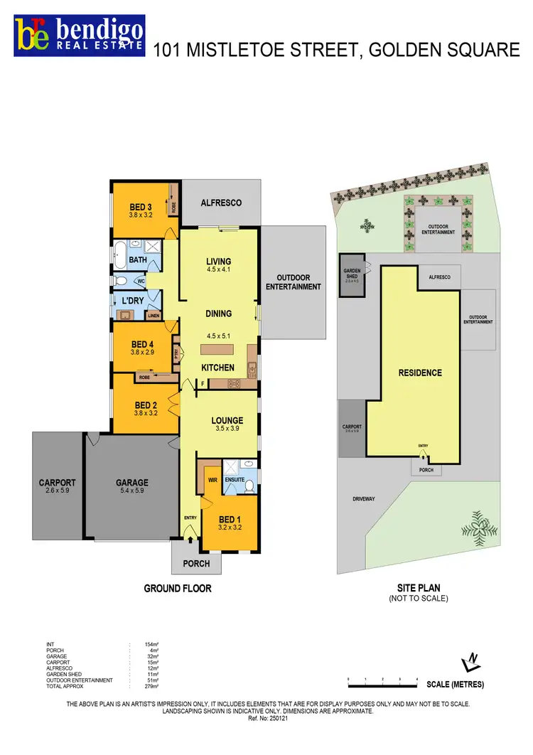 Floorplan of Homely house listing, 101 Mistletoe Street, Golden Square VIC 3555