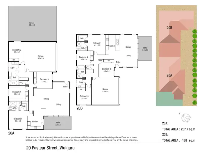 Floorplan of Homely semi-detached listing, 20 Pasteur Street, Wulguru QLD 4811