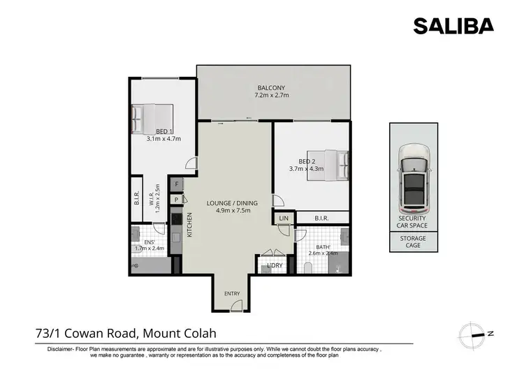 Floorplan of Homely unit listing, 73/1 Cowan Road, Mount Colah NSW 2079