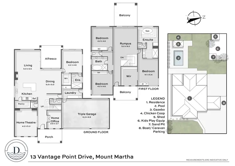 Floorplan of Homely house listing, 13 Vantage Point Drive, Mount Martha VIC 3934