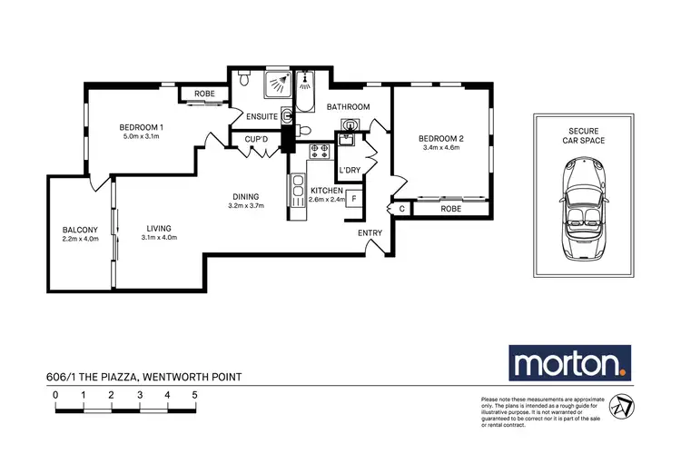 Floorplan of Homely apartment listing, 606/1 The Piazza, Wentworth Point NSW 2127