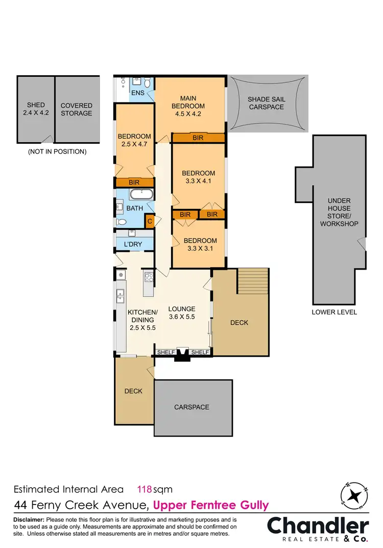 Floorplan of Homely house listing, 44 Ferny Creek Avenue, Upper Ferntree Gully VIC 3156