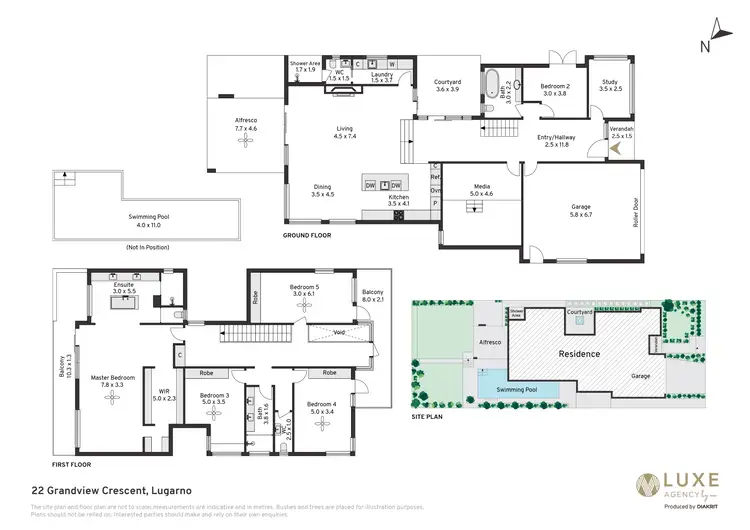 Floorplan of Homely house listing, 22 Grandview Crescent, Lugarno NSW 2210