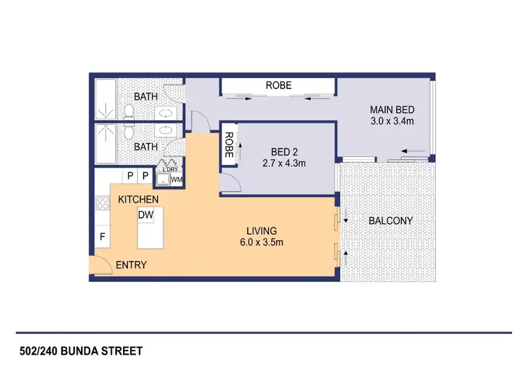 Floorplan of Homely apartment listing, 502/240 Bunda Street, City ACT 2601