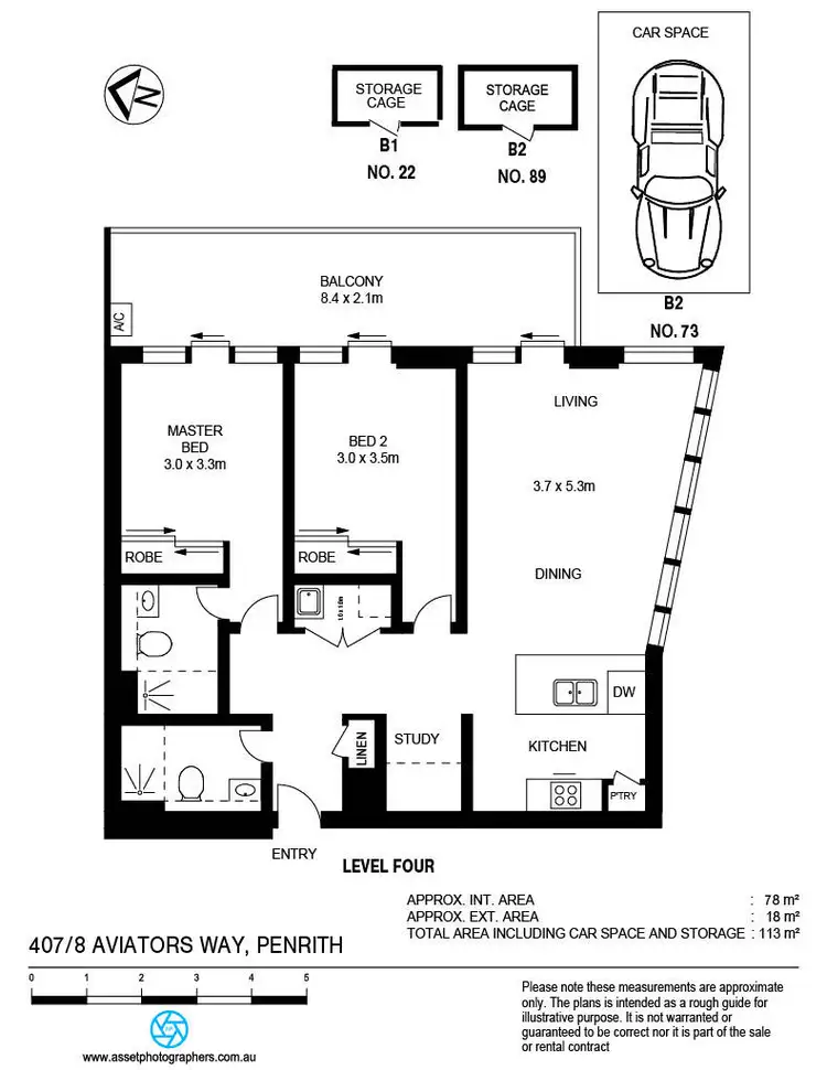 Floorplan of Homely apartment listing, 407/8 Aviators Way, Penrith NSW 2750