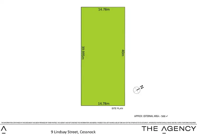 Floorplan of Homely land listing, 9 Lindsay Street, Cessnock NSW 2325