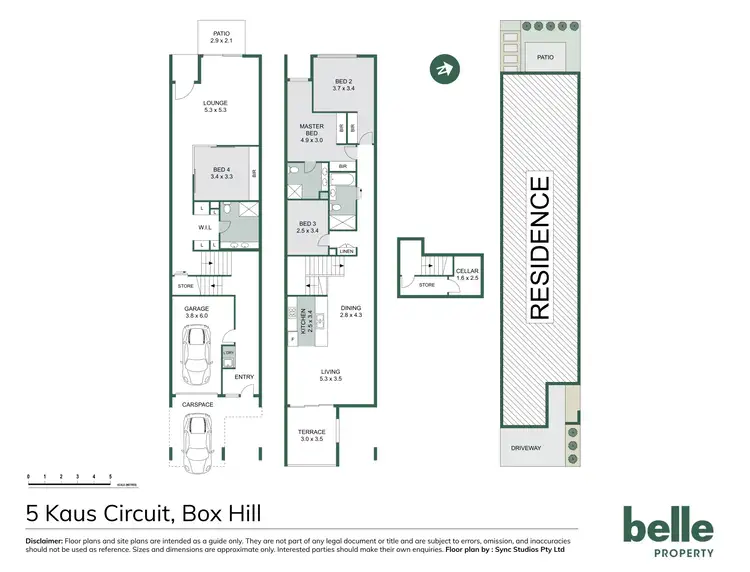Floorplan of Homely townhouse listing, 5 Kaus Circuit, Box Hill NSW 2765