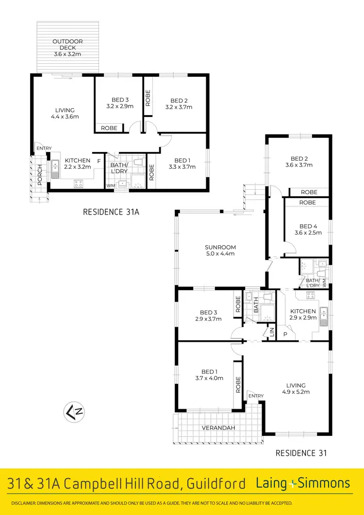 Floorplan of Homely house listing, 31+31a Campbell Hill Road, Guildford NSW 2161