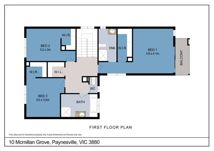 Floorplan of Homely house listing, 10 McMillan Grove, Paynesville VIC 3880