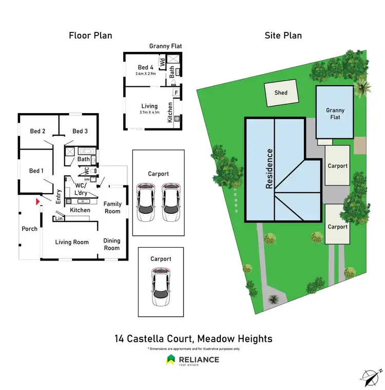 Floorplan of Homely house listing, 14 Castella Court, Meadow Heights VIC 3048