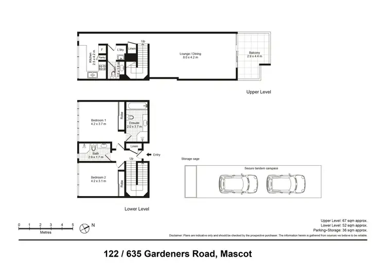 Floorplan of Homely apartment listing, 122/635 Gardeners Road, Mascot NSW 2020