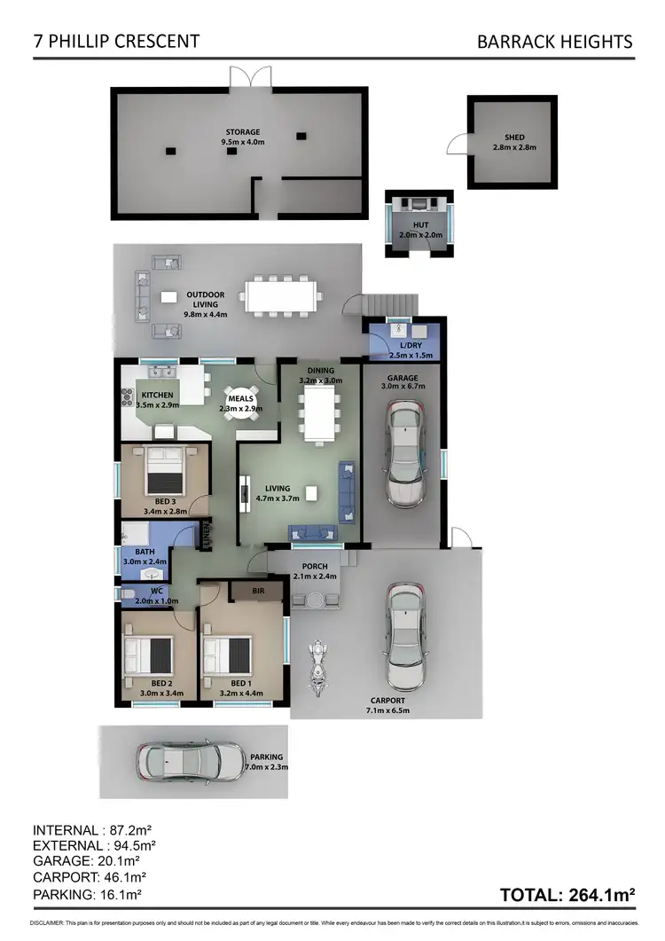 Floorplan of Homely house listing, 7 Phillip Crescent, Barrack Heights NSW 2528