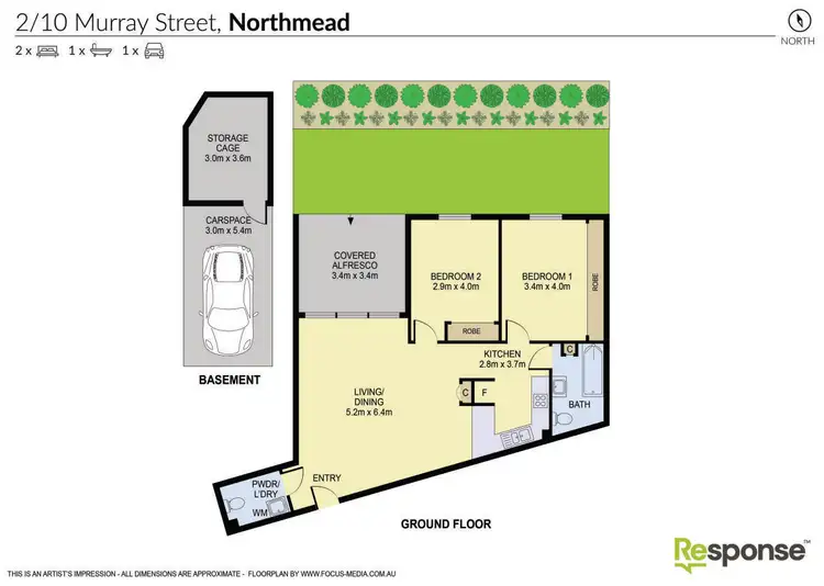 Floorplan of Homely apartment listing, 2/10 Murray Street, Northmead NSW 2152
