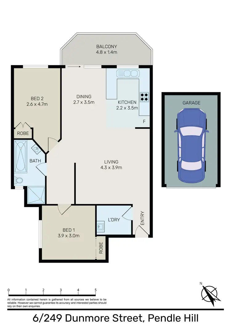 Floorplan of Homely apartment listing, 6/249-251 Dunmore Street, Pendle Hill NSW 2145