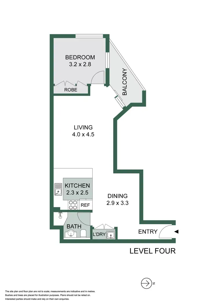 Floorplan of Homely apartment listing, 404/1 Randle Street, Surry Hills NSW 2010