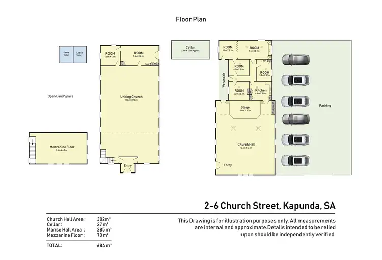 Floorplan of Homely studio listing, 2-6 Church Street, Kapunda SA 5373