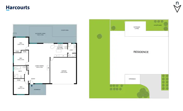 Floorplan of Homely semi-detached listing, 82 Thompson Road, Speers Point NSW 2284