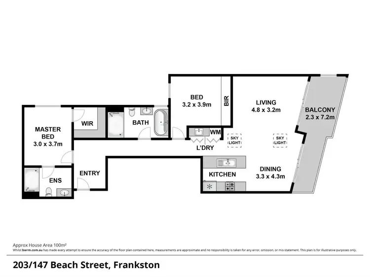 Floorplan of Homely unit listing, 203/147 Beach Street, Frankston VIC 3199