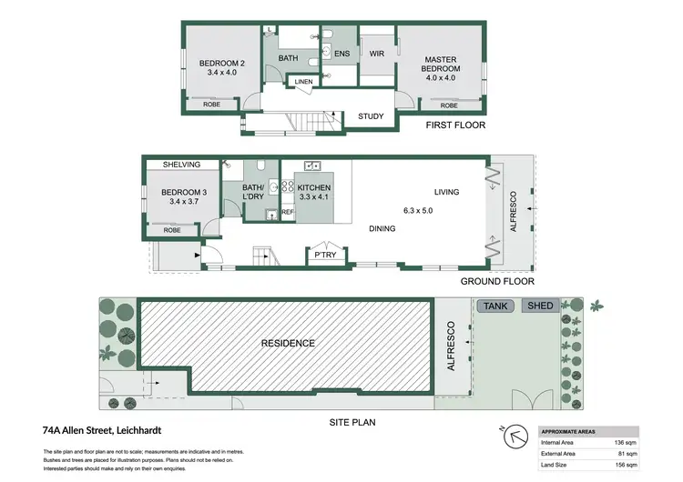 Floorplan of Homely semi-detached listing, 74a Allen Street, Leichhardt NSW 2040