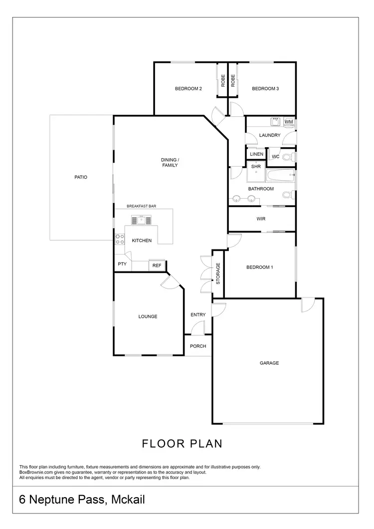 Floorplan of Homely house listing, 6 Neptune Pass, Mckail WA 6330